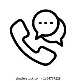 call vector thin line icon 