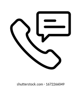 call vector thin line icon 