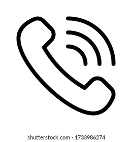 call vector thin line icon 