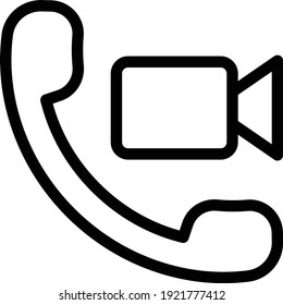 call vector thin line icon