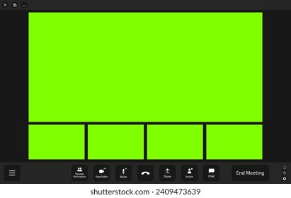 Call video template. Blank for inserting faces instead of chroma key.