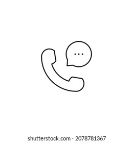 vector de diseño gráfico de línea de icono de mensaje de voz de llamada