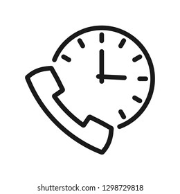 call waiting. minimal thin line web icon. simple vector illustration outline. concept for infographic, website or app