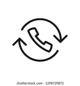 Call waiting. minimal thin line web icon. simple vector illustration outline. concept for infographic, website or app
