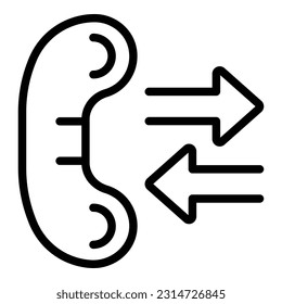 Call work time icon outline vector. Company team. Increase task
