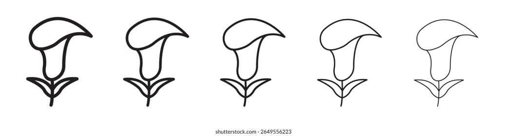 Signo de Vector blanco y negro del icono de Calla