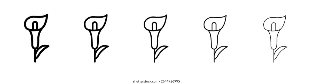 ícone calla ilustração plana definir logotipo