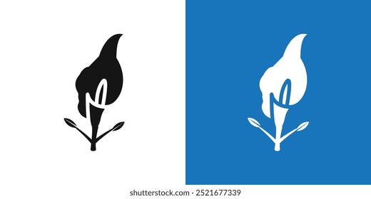 calla icon Flat vector set outline