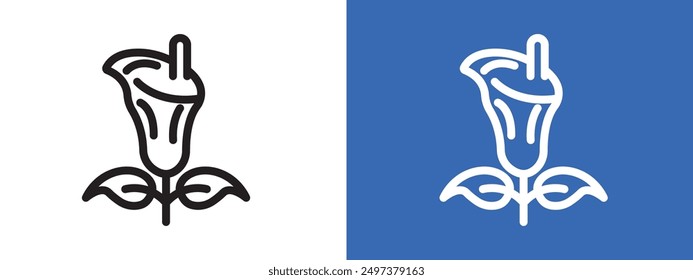 calla icon logo sign set vector outline