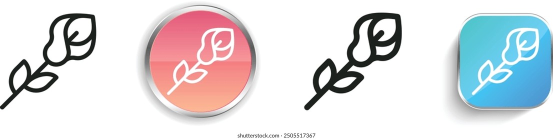 calla icon. Thin Linear, Regular and Button Style Design Isolated On White Background