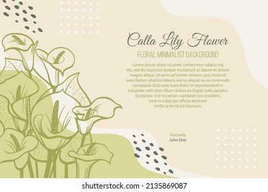 Calla lily flower floral green soft background