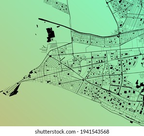 Callao, Lima, Peru - Urban VektorStadtplan mit Parks, Bahn und Straßen, Autobahnen, minimalistisches Stadtplan-Design-Plakat, Stadtmitte, Innenstadt, Transitnetz, Straßenplan