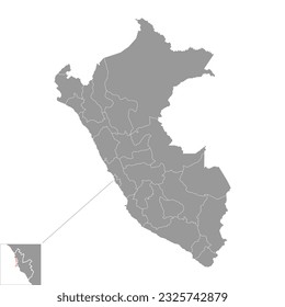 Callao map, region in Peru. Vector Illustration.