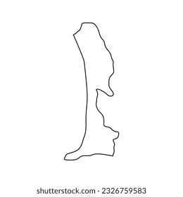 Callao map, region in Peru. Vector Illustration.