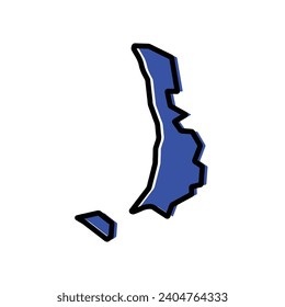 Callao region of Peru vector map illustration.
