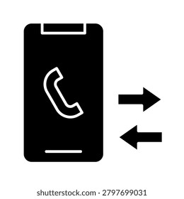 Callback Glyph Style Icon Design