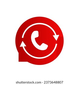 Callback icon cell phone call vector symbol