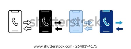 Callback Icon Set Multiple Style Collection