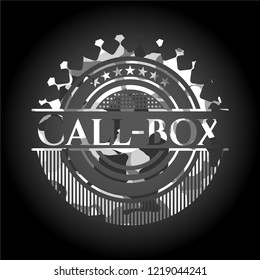 Call-box on grey camo texture