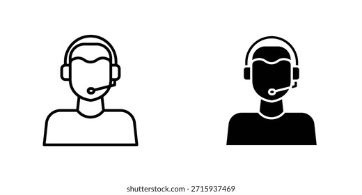 Callcenter icon design collection. Vector sign and symbol for UI designs