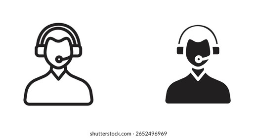 Callcenter-Symbol Designillustrationen. Bearbeitbare Websymbole