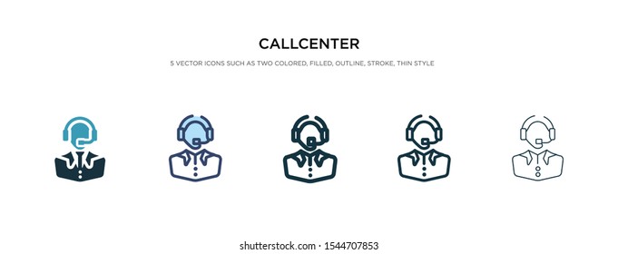 callcenter icon in different style vector illustration. two colored and black callcenter vector icons designed in filled, outline, line and stroke style can be used for web, mobile, ui