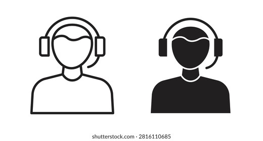 Callcenter icon editable design set