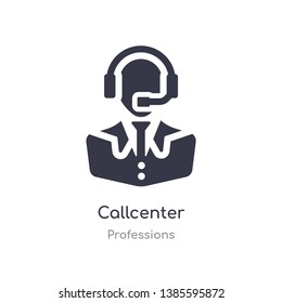 callcenter icon. isolated callcenter icon vector illustration from professions collection. editable sing symbol can be use for web site and mobile app