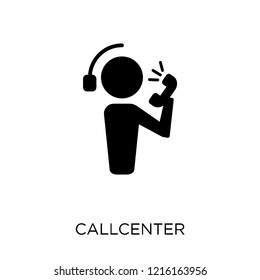 Callcenter icon. Callcenter symbol design from Professions collection. Simple element vector illustration on white background.