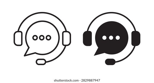 Callcenter icon thin white vector..
