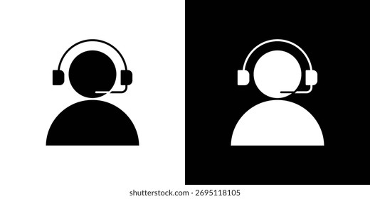 Vetor de ícone do Callcenter, sinal plano preenchido, pictograma sólido. Símbolo, ilustração de logotipo.