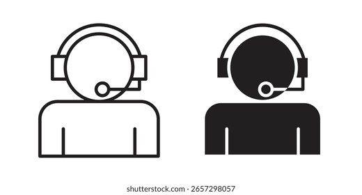 Icono de centro de llamadas Ilustración vectorial sobre un fondo transparente.