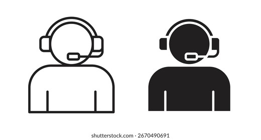 Callcenter-Ikone, Vektor, Zeichen und Symbol für Design, Website oder Apps Elemente.