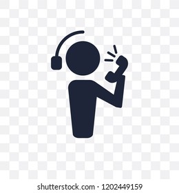 Callcenter transparent icon. Callcenter symbol design from Professions collection. Simple element vector illustration on transparent background.
