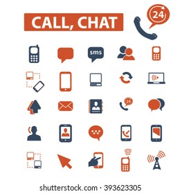 call,chat icons
