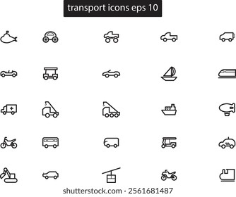 callection of Transport  icons in VECTOR form or Transport icons VECTOR set