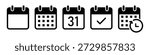 Callendar icon vector. Calendar planner icon collection. Reminder organizer event signs. Calendar notification icon. Business plan schedule.