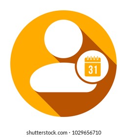Callendar people user icon. Vector illustration