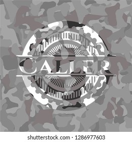 Caller grey camo emblem