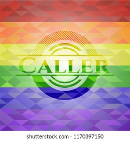 Caller lgbt colors emblem 