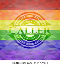 Caller lgbt colors emblem 