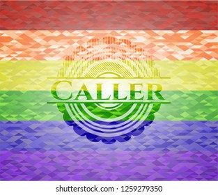 Caller lgbt colors emblem 