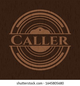 Caller wood emblem. Retro. Vector Illustration.