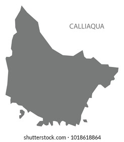 Calliaqua map of Saint Vincent and the Grenadines grey illustration