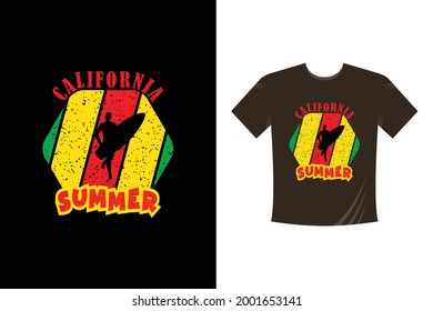 Callifornia Summer T-Shirt Template - Vector. Ready For print