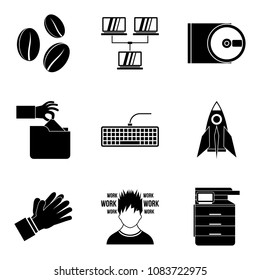 Calligrapher artist icons set. Simple set of 9 calligrapher artist vector icons for web isolated on white background