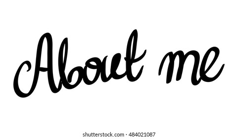 Calligraphic About me 