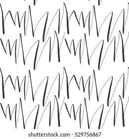 Calligraphic abstract seamless pattern. Ink background. Hand drawn abstract illustration. Vector.