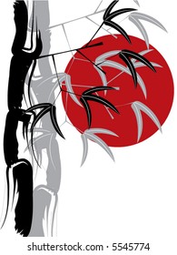 calligraphic bamboo zen (vector)