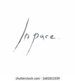 Letras caligráficas en blanco y negro. Gráfico vectorial, ilustración para fondo, afiche o impresión en un pantalones t. latino
